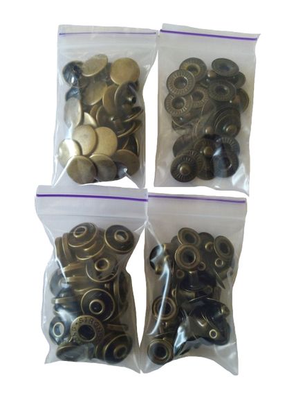 Застібка Альфа 15 мм Антік 30 шт (213659) | Зображення 1