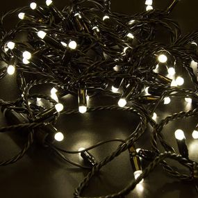 Гірлянда 160LED (Діод) White Hot, 20 метрів, вилка, що підлягає, чорна ізоляція
