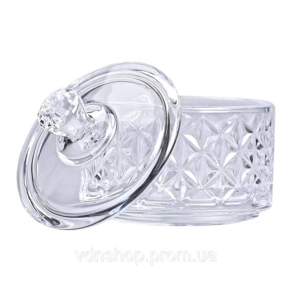 Конфетница стеклянная с крышкой Ø 6.5 см HP-YH-30 | Зображення 3