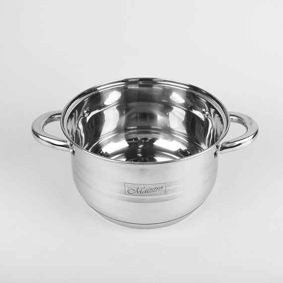 Кастрюля Maestro MR-3513-20, 3.9 л, 20 см, из нержавеющей стали с крышкой, для всех типов плит | Зображення 3
