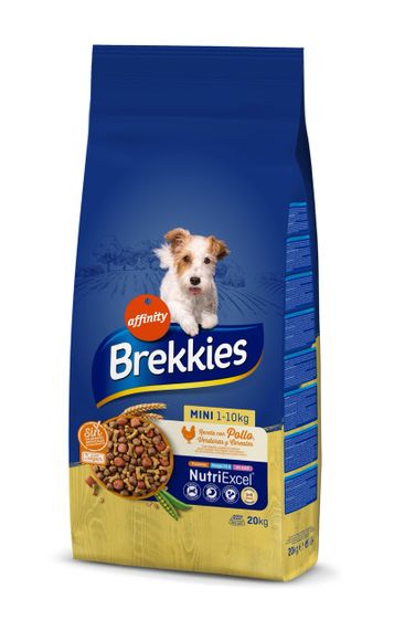 Сухой корм с курицей для собак малых пород Brekkies Dog Mini, 20 кг