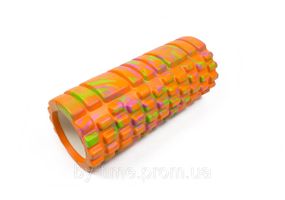 Масажний ролик EasyFit Grid Roller 33 см v.1.1 Multi Помаранчевий