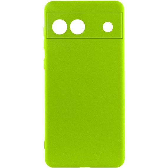 Чохол Silicone Cover Lakshmi Full Camera (A) для Google Pixel 6a Салатовий / Neon Green