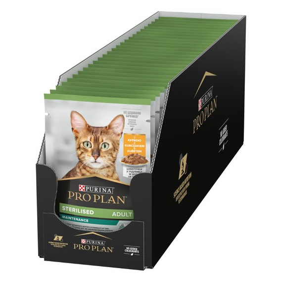 Вологий корм Purina Pro Plan Sterilised для стерилізованих котів з куркою 30шт*85 г | Зображення 8