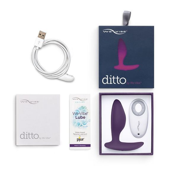 Анальна смарт-вібропробка We-Vibe Ditto Purple з пультом ДК | Зображення 8