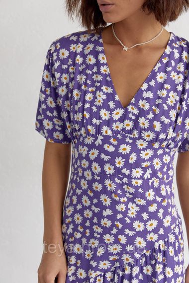 Плаття літнє з квітковим принтом колір фіолетовий розмір M FL_000172 | Зображення 3