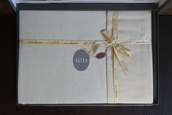 Постельное белье Elita Exclusive Jacquard Bamboo 200 х 220 см Bej | Зображення 4