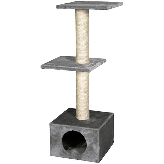 Ігровий комплекс з кігтеточкою та будиночком для котів Flamingo Charbonel, 103 см х 47 см х 35 см, сірий