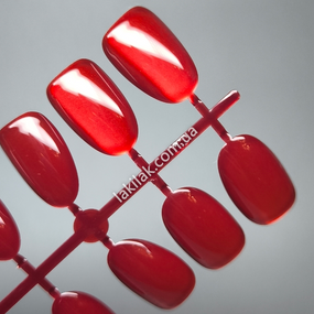 Гелеві тіпси для нарорщення №1 червоне котяче око (овал) 30шт