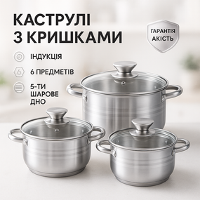 Набор практичных кастрюль, Кастрюля из нержавеющей стали, Набор кастрюль хорошего качевства NZ-35