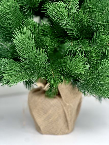 Ёлка новогодняя искусственная литая Pine Mini в мешковине 70 см зелёная | Зображення 3