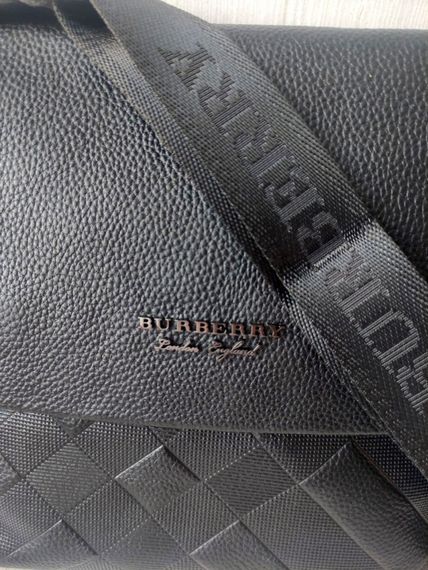 Чоловічі шкіряні сумки Burberry клапан чорний | Зображення 2