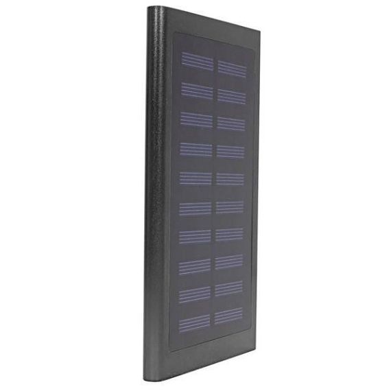 Power bank 20000mAh із сонячною панеллю Solar Charger Чорний