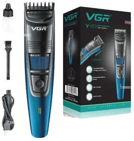 Машинка триммер акумуляторна з насадками VGR USB 5W Blue VGR-052 (40952-VGR-052_231)