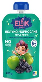 Дитяче пюре яблуко-чорнослив Elfik Magic 100 г