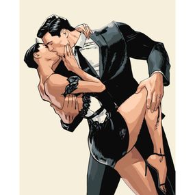 Картина по номерам "Поцелуй по ту сторону ночи" ©arttem_illustration 16142-АС 40х50 см
