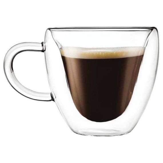 Набір скляних чашок із подвійними стінками (серце) Con Brio СВ-8908-2, 2шт, 80 мл | Зображення 2