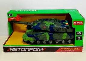 Танк на батар 7960 АВТОПРОМ, світло, звук, кор.39*15*17,5 см (6965865110315) Зелений