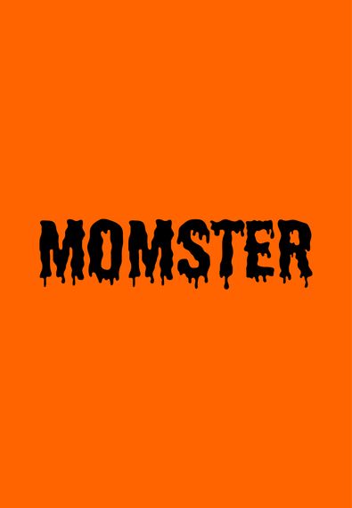 Світшот жіночий утеплений помаранчевий з принтом "Momster", S | Зображення 1