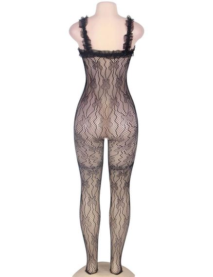 Комбинезон ажурный с открытым доступом Star Night черный, XS-M sexstyle | Зображення 5