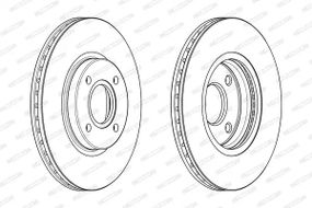 Диск гальмівний FORD B-MAX, FERODO (DDF2461C)