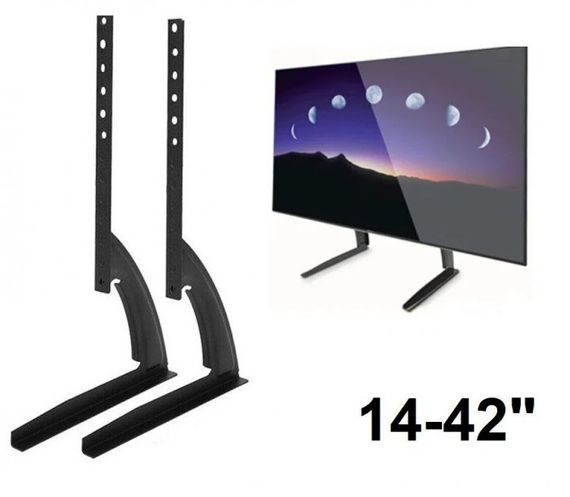 Кронштейн для телевізора на стіл V-Star D701 TV01 14"-42" підставка для телевізора (1008927-Black) | Зображення 2