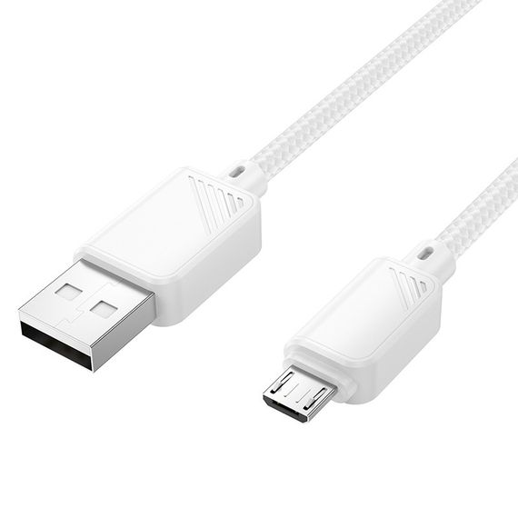 Дата кабель Hoco X113 Beneficio USB to MicroUSB (1m) White | Зображення 1