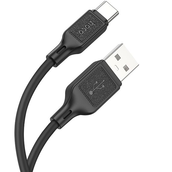 Дата кабель Hoco X90 Cool silicone USB to Type-C (1m) Black | Зображення 1