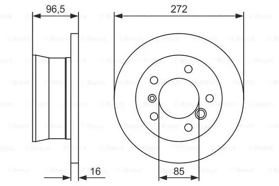 Диск гальмівний PUCH G-MODELL, VW LT, BOSCH (0986478433) | Зображення 4