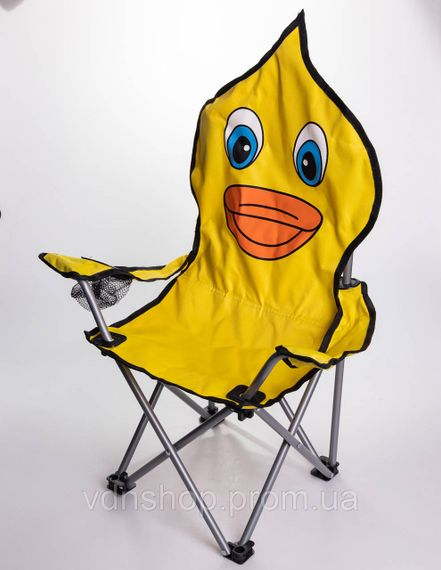 Крісло туристичне для дитини 34х58х65 см з підстаканником Жовтий SJ-0065Y | Зображення 5
