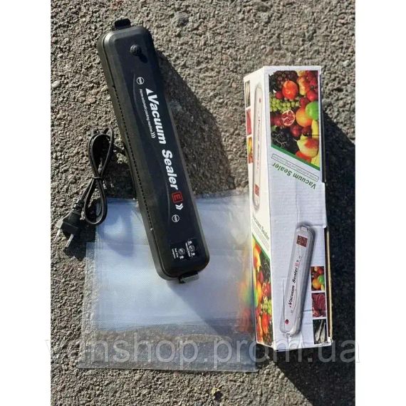 Вакуумний пакувальник NEW Black - автоматичний побутовий апарат для вакуумного пакування | Зображення 1