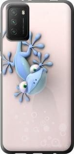 Чехол на Xiaomi Poco M3 Геккончик из силикона FCh_051852