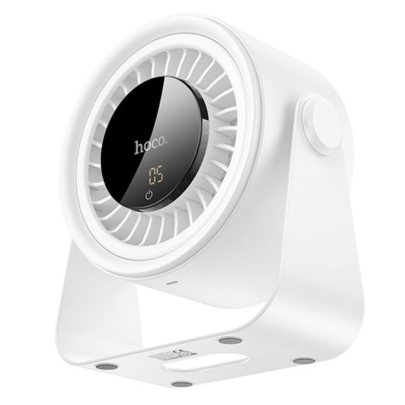Настільний вентилятор Hoco HX66 desktop circulating fan 3000 mAh White | Зображення 2