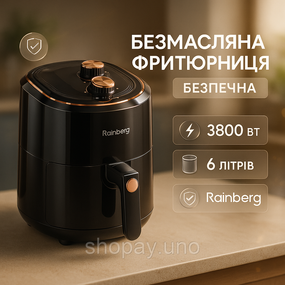 Аерофритюрница Rainberg RB-2242 на 6 л 3800 Вт, Электрическая фритюрница с защитой от перегрева ZB-59