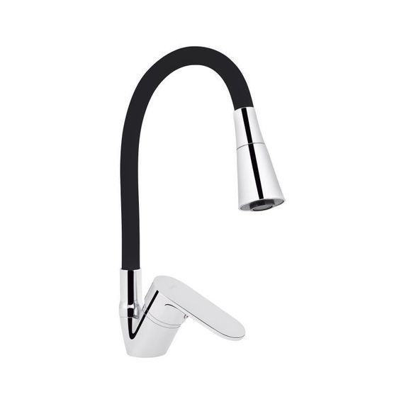 Змішувач для кухні Lidz Tani 008F3 з гнучким виливом (k40) LDTAN008F3BCR39484 Chrome/Black