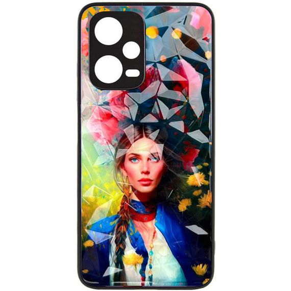TPU+PC чохол Prisma Ladies для Xiaomi Redmi Note 12 Pro 5G Girl in a hat Peonies