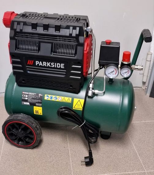 Компрессор высокого давления поршневой безмасляный Scheppach Parkside PSKO 2410 A1 (24 л, 180 л/мин, 1.5 кВт, 220-240 В) | Зображення 2
