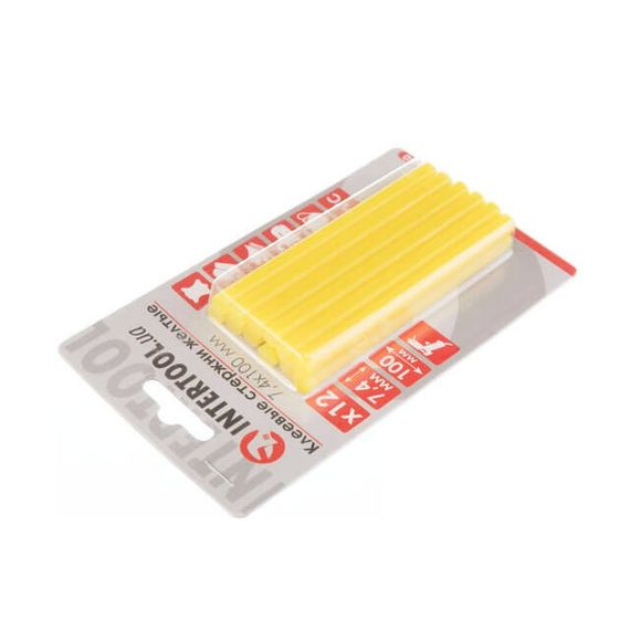 Комплект стрижнів клейових жовтих 7,4*100 мм, 12 од. INTERTOOL RT-1050 | Зображення 1