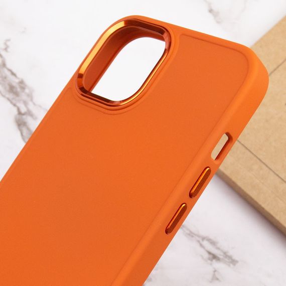 TPU чохол Bonbon Metal Style для Apple iPhone 12 Pro Max (6.7") Силікон, Жовтогарячий/Papaya | Зображення 4