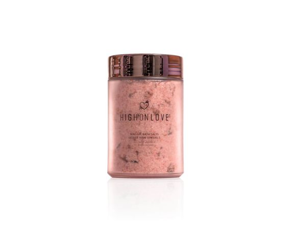 Розовая соль для ванны с маслом семян каннабиса Sensual Bath Salt, 500 г HighOnLove (Канада) Sex Aura | Зображення 2