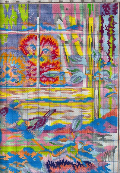 Набор для вышивания по нанесённой на канву схеме "Landscape out of the window". AIDA 14CT printed 54*37 см | Зображення 7