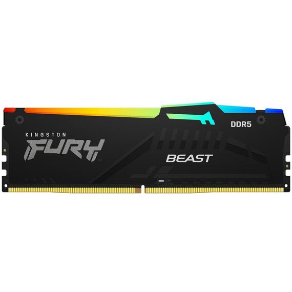 Модуль пам'яті для комп'ютера DDR5 16GB (2x8GB) 5200 MHz FURY Beast RGB Kingston Fury (ex.HyperX) (KF552C40BBAK2-16) | Зображення 2