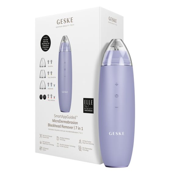 Мікродермабразійний пристрій для видалення чорних цяток GESKE MicroDermabrasion Blackhead Remover 7в1 starlight, Фіолетовий