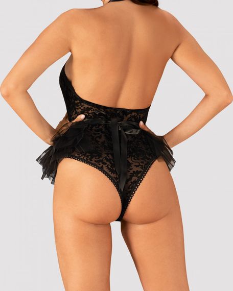 Костюм покоївки Obsessive Frilles Чорний S/M | Зображення 2