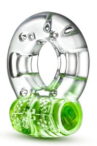 Эрекционное виброкольцо PLAY WITH ME AROUSER VIBRATING C-RING GREEN Sex Aura