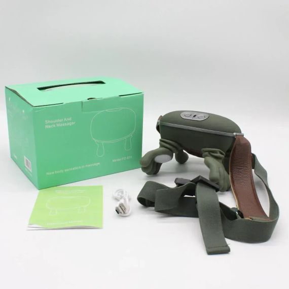 Бездротовий масажер для шиї та плечей, 10 режимів / Електромасажер з підігрівом для спини USB | Зображення 2