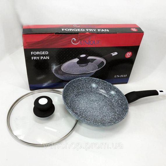 Надійна сковорода з антипригарним покриттям UNIQUE, Якісна алюмінієва антипригарна сковорода GN-41 | Зображення 9