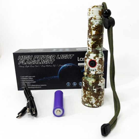 Светодиодный фонарик Аккумуляторный фонарь PLD-AK132M, Армейские тактические фонари AJ-95 | Зображення 9