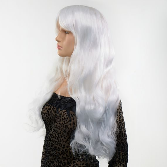 Перука довга Кучерява з чубчиком Fetish Hair білий, 70 см | Зображення 1