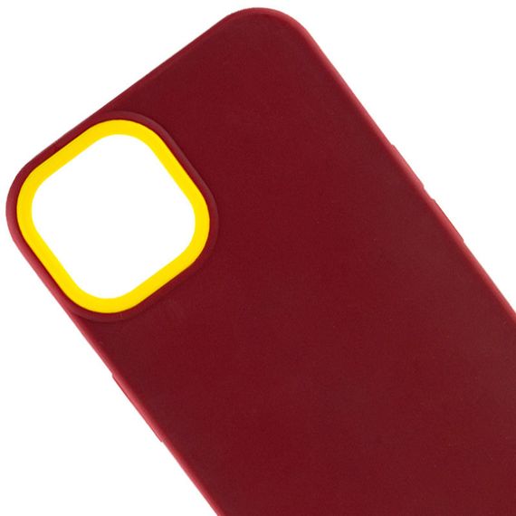 Чохол TPU+PC Bichromatic для Apple iPhone 13 (6.1") Силікон, Brown burgundy / Yellow | Зображення 1